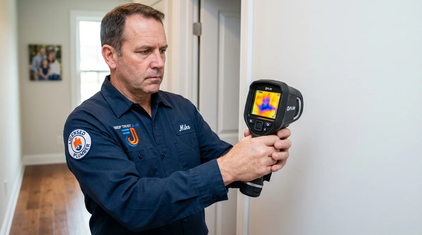 Thermal imaging leak detection by Johns Plumbing LLC in Kent City